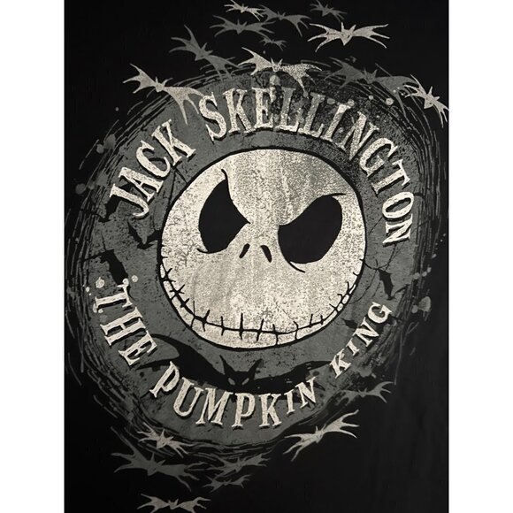 Disney Nightmare Before Christmas Jack Skellington Black Graphic T-Shirt Large - Picture 4 of 6